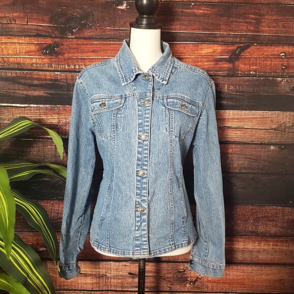 KIKIT Jeans Maurice Sasson Vintage 80s Denim Jean Jacket Size Medium - Picture 6 of 8